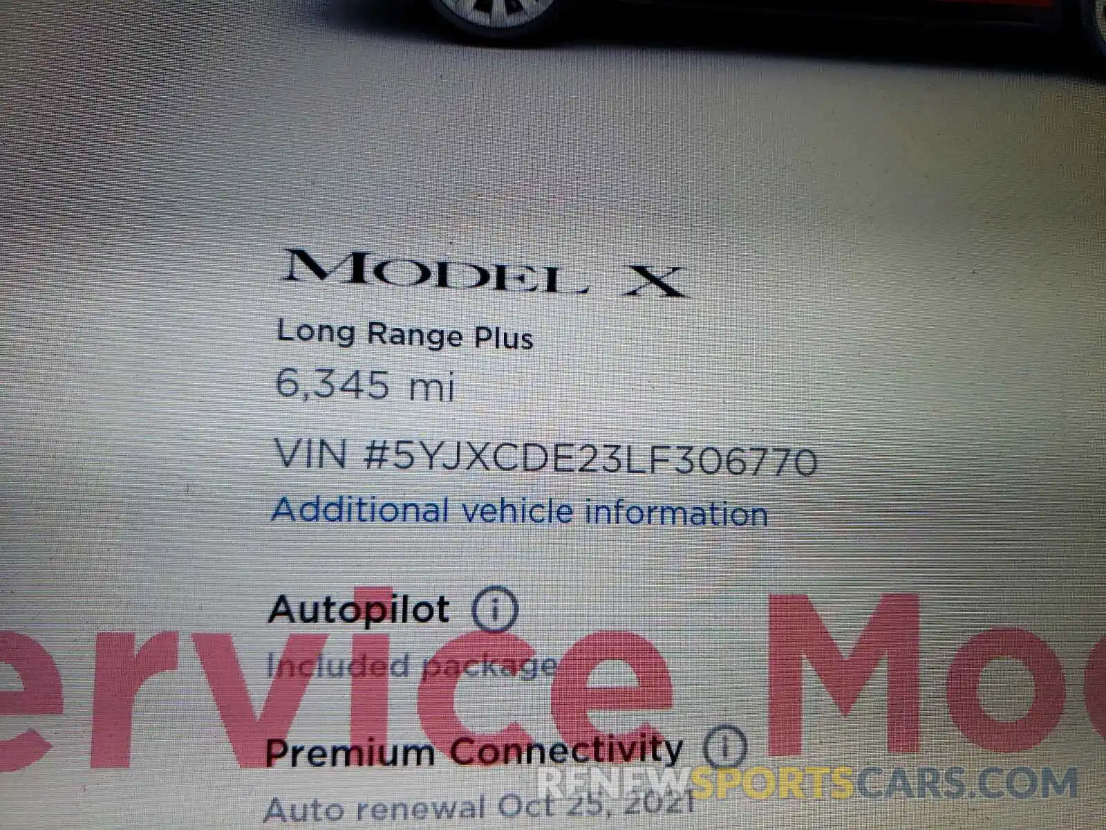 8 Photograph of a damaged car 5YJXCDE23LF306770 TESLA MODEL X 2020