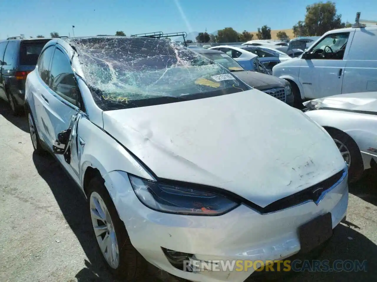 1 Photograph of a damaged car 5YJXCDE24LF241444 TESLA MODEL X 2020