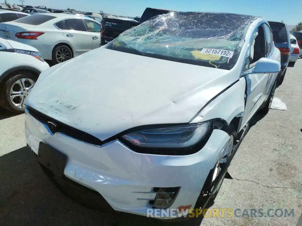 2 Photograph of a damaged car 5YJXCDE24LF241444 TESLA MODEL X 2020