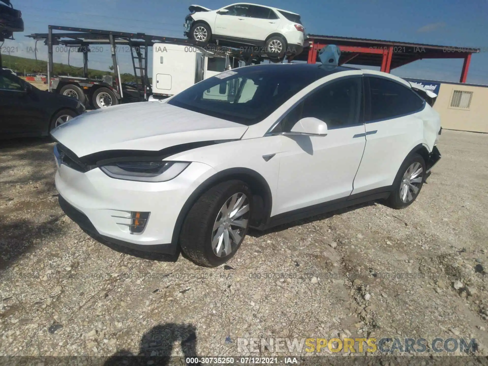 2 Фотография поврежденного автомобиля 5YJXCDE25LF234955 TESLA MODEL X 2020