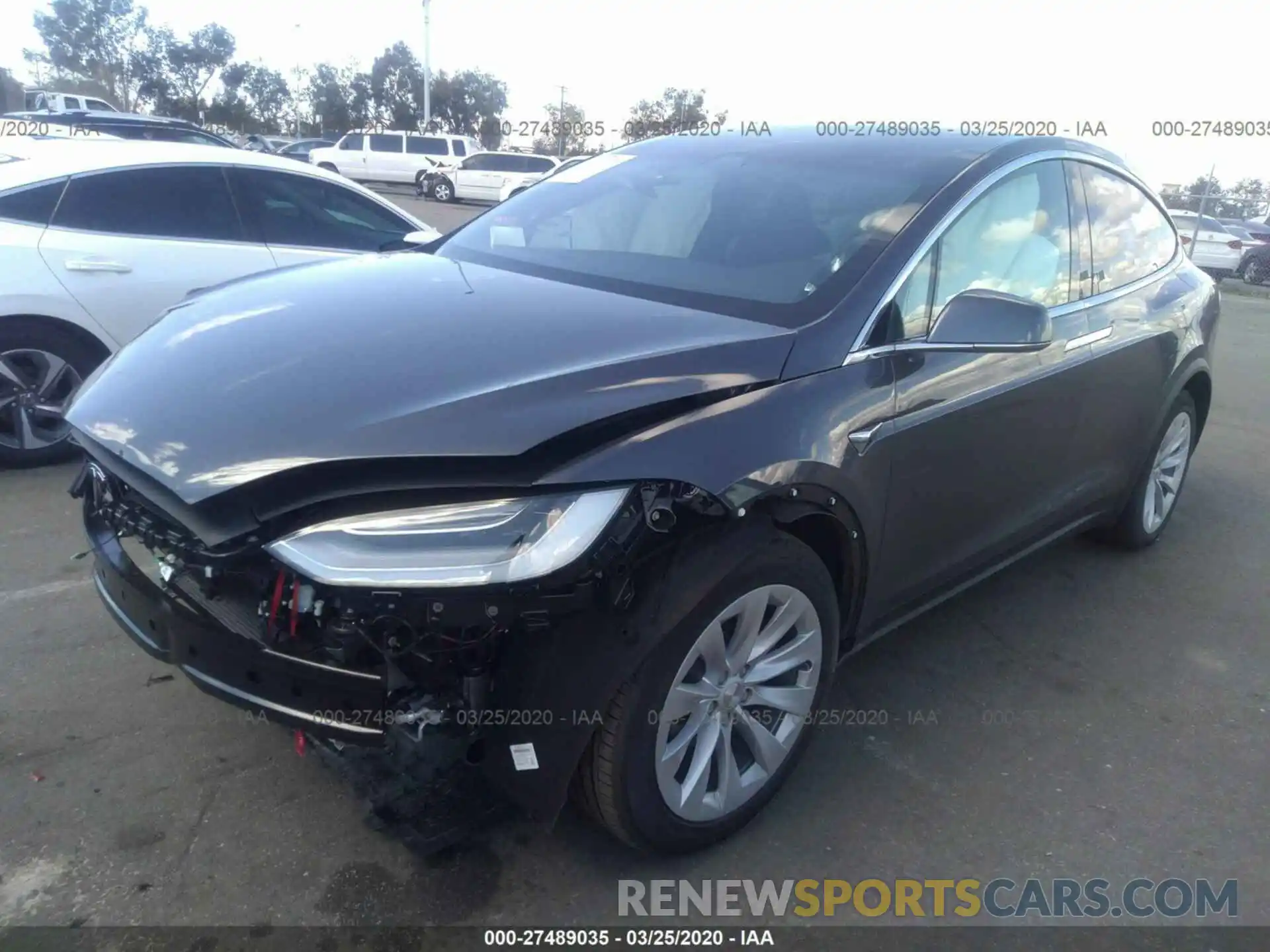 2 Photograph of a damaged car 5YJXCDE26LF261257 TESLA MODEL X 2020