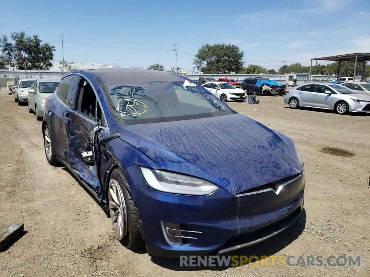 1 Photograph of a damaged car 5YJXCDE26LF261288 TESLA MODEL X 2020