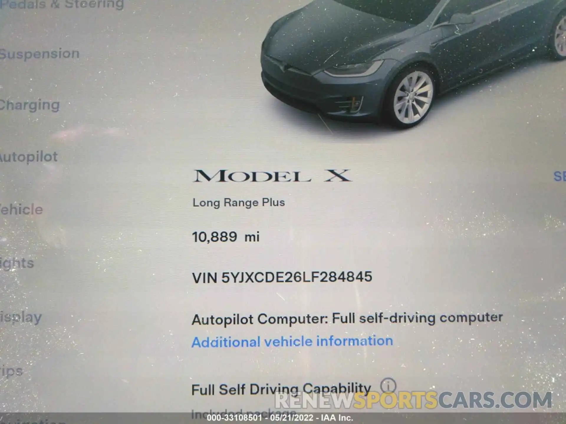 7 Фотография поврежденного автомобиля 5YJXCDE26LF284845 TESLA MODEL X 2020