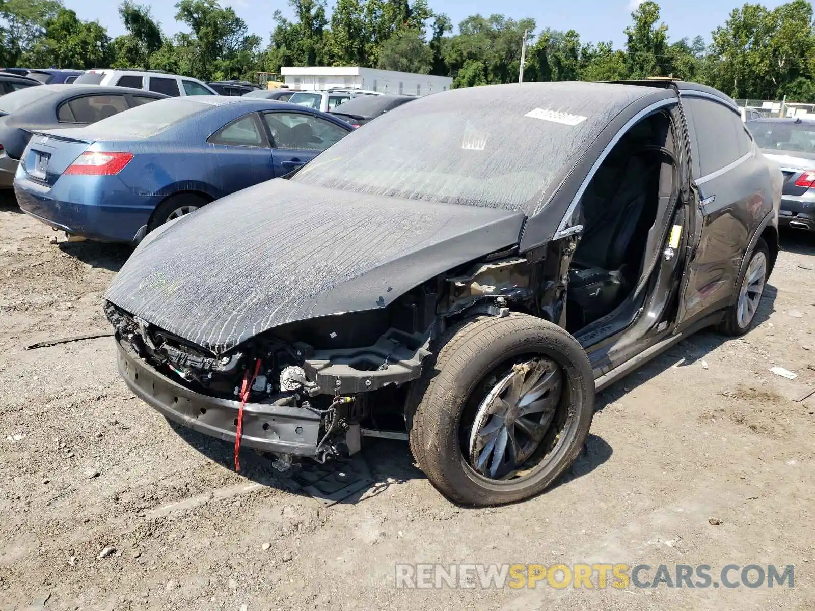 2 Фотография поврежденного автомобиля 5YJXCDE27LF286166 TESLA MODEL X 2020