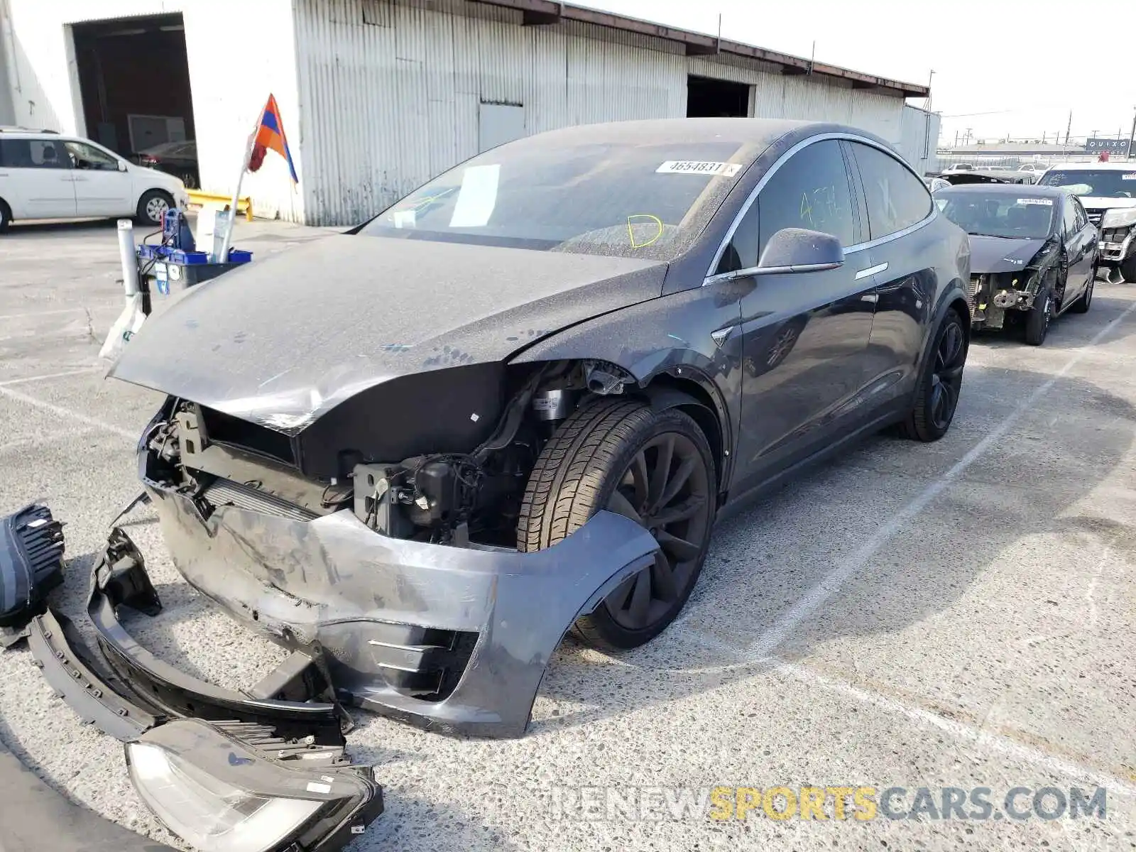 2 Photograph of a damaged car 5YJXCDE27LF296115 TESLA MODEL X 2020