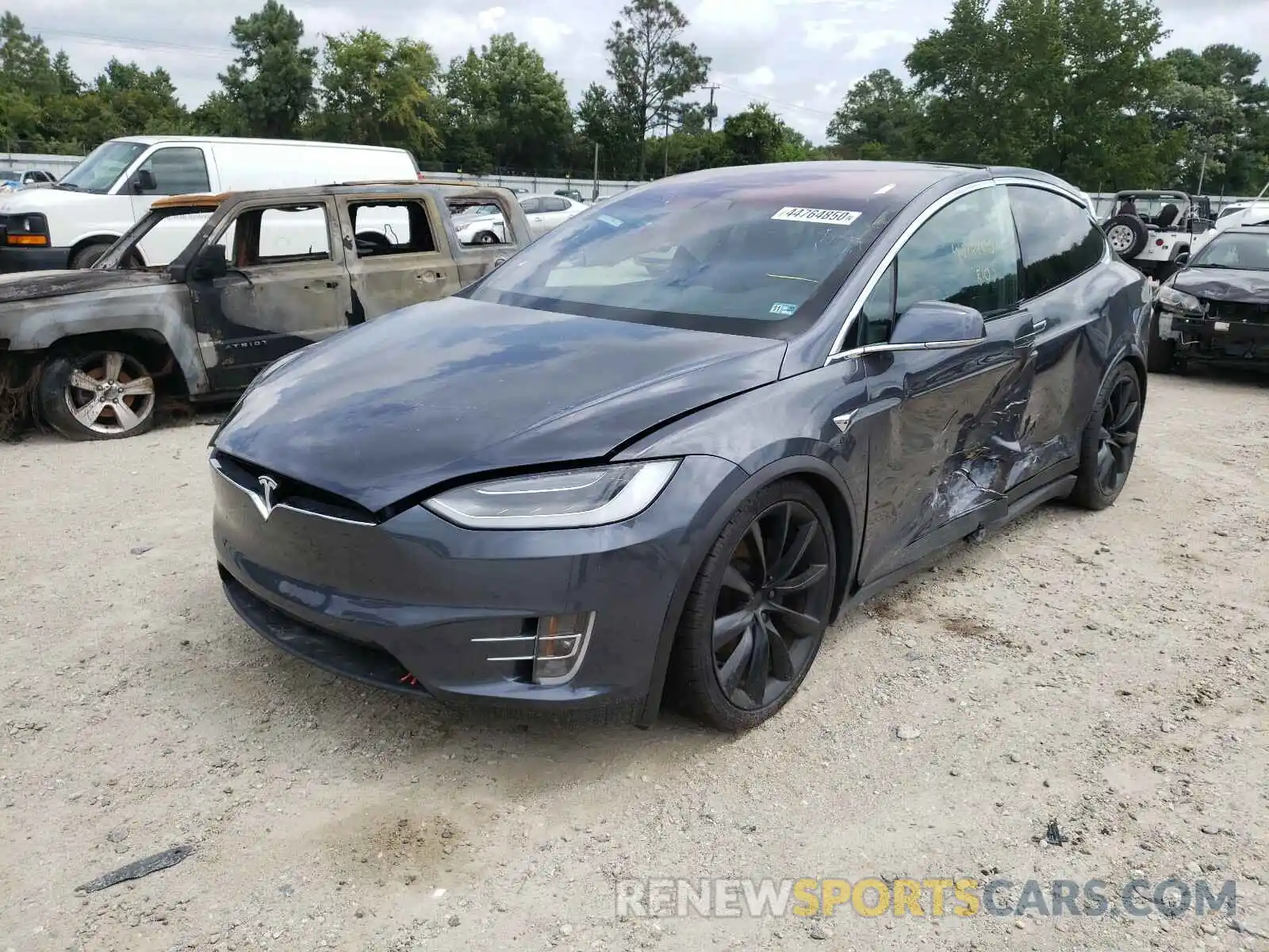 2 Photograph of a damaged car 5YJXCDE2XLF226026 TESLA MODEL X 2020