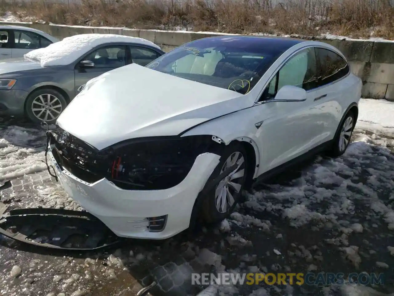 2 Фотография поврежденного автомобиля 5YJXCDE41LF262494 TESLA MODEL X 2020