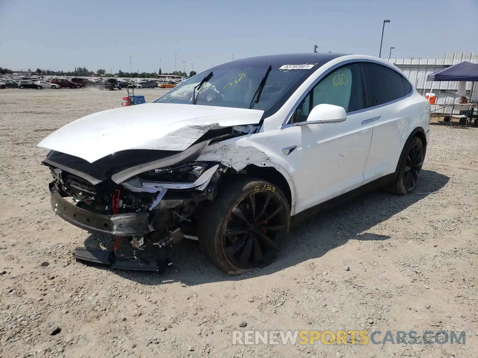 2 Photograph of a damaged car 5YJXCDE44LF232132 TESLA MODEL X 2020