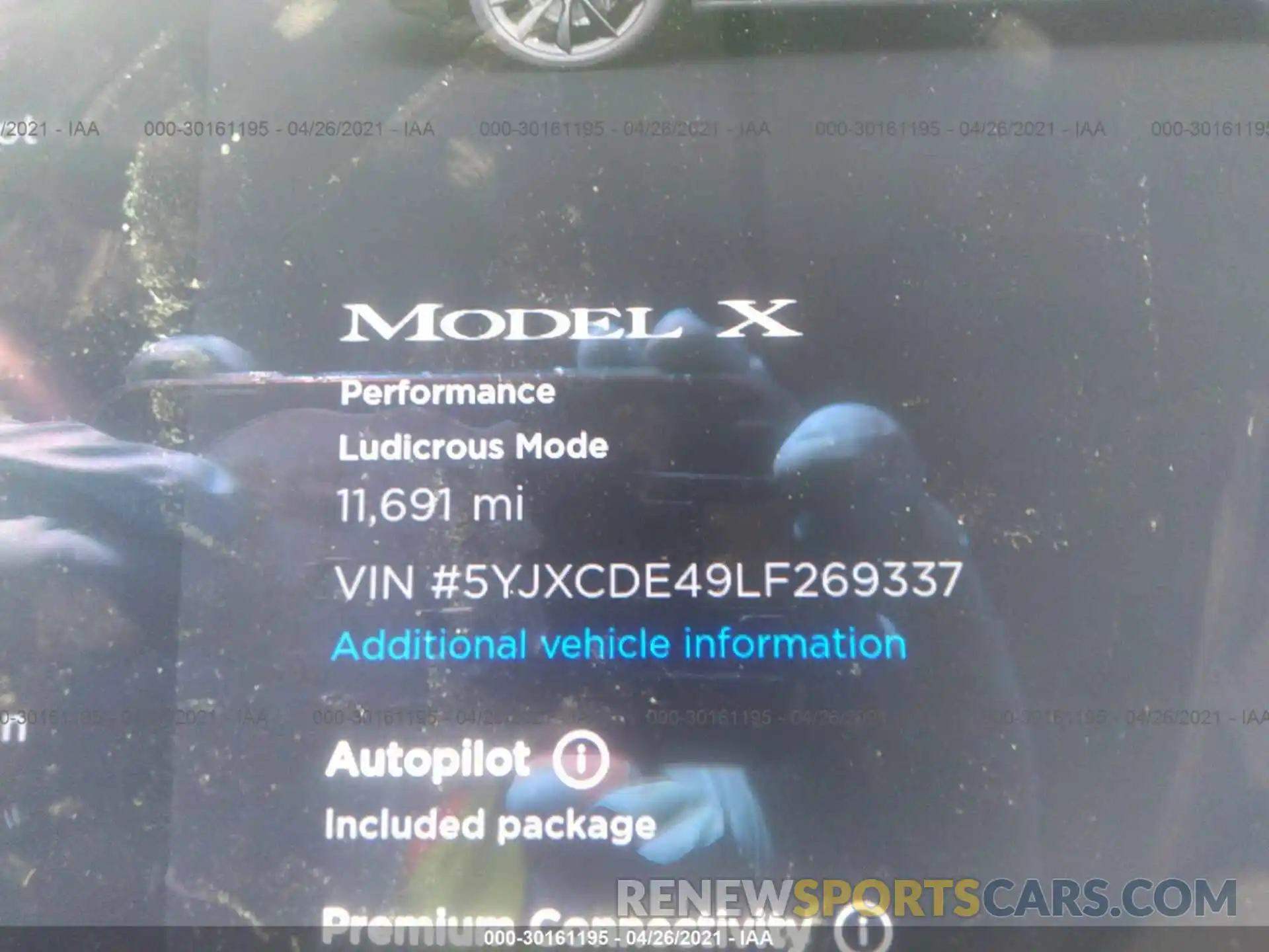 7 Photograph of a damaged car 5YJXCDE49LF269337 TESLA MODEL X 2020