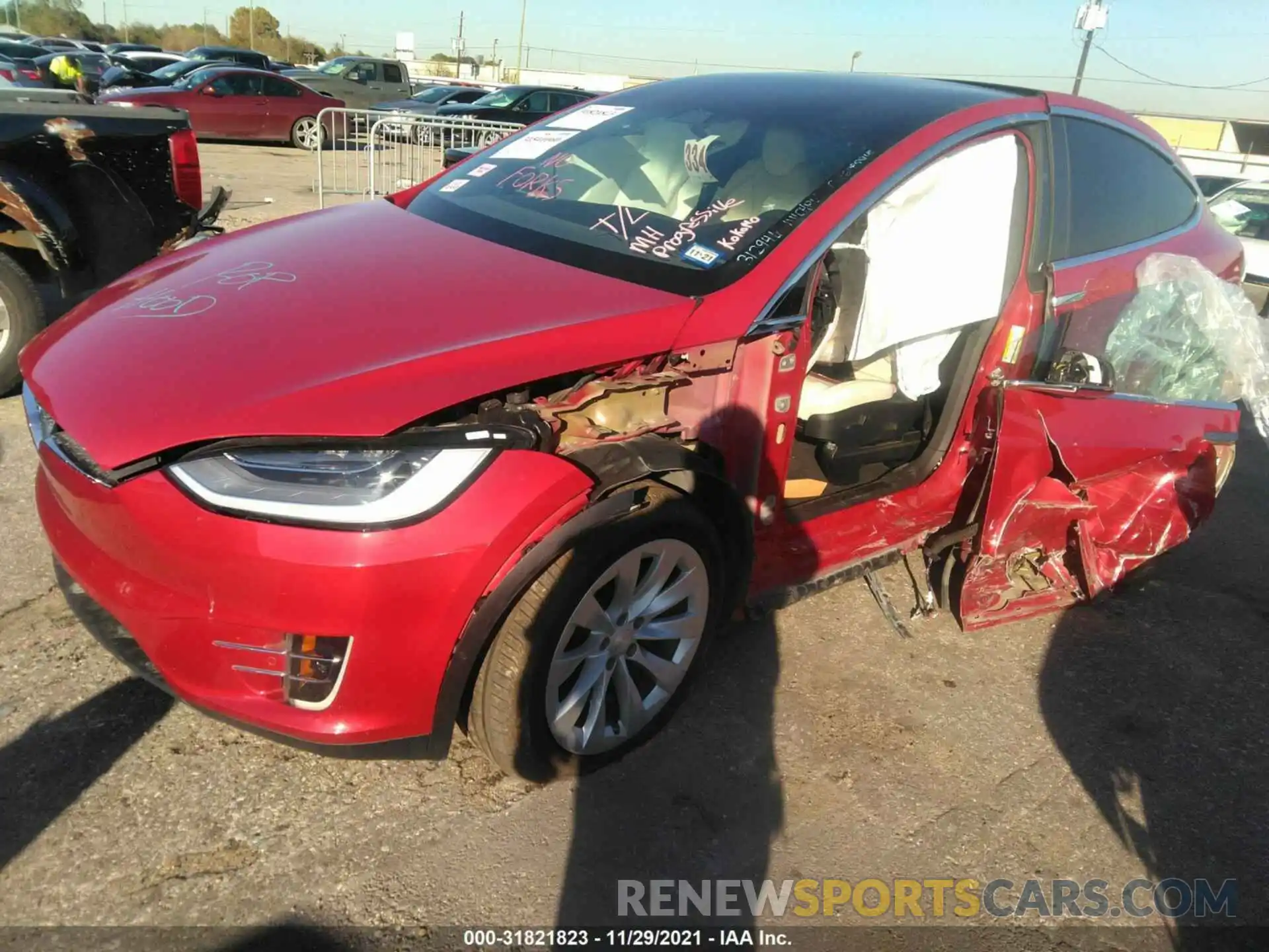 2 Фотография поврежденного автомобиля 5YJXCAE20MF312946 TESLA MODEL X 2021