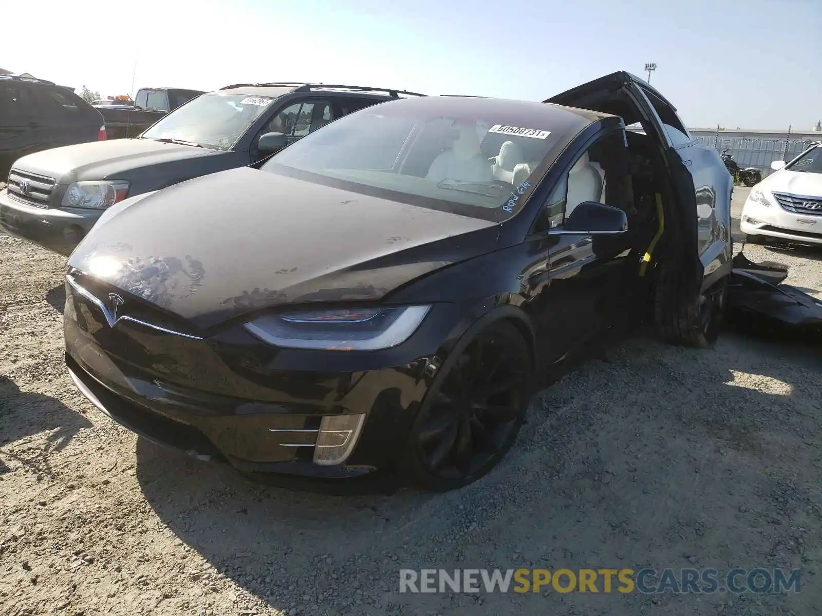 2 Photograph of a damaged car 5YJXCAE23MF311676 TESLA MODEL X 2021