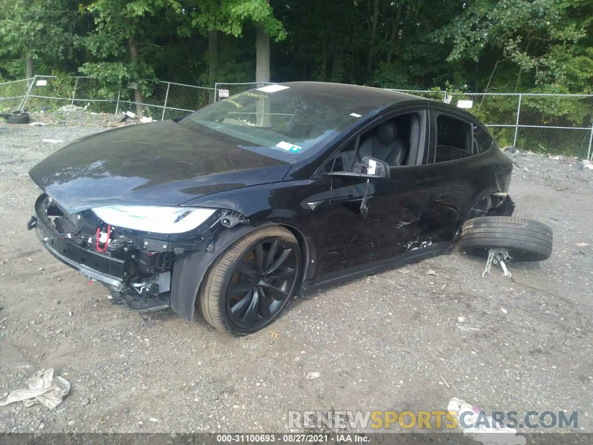 2 Photograph of a damaged car 5YJXCAE26MF323434 TESLA MODEL X 2021