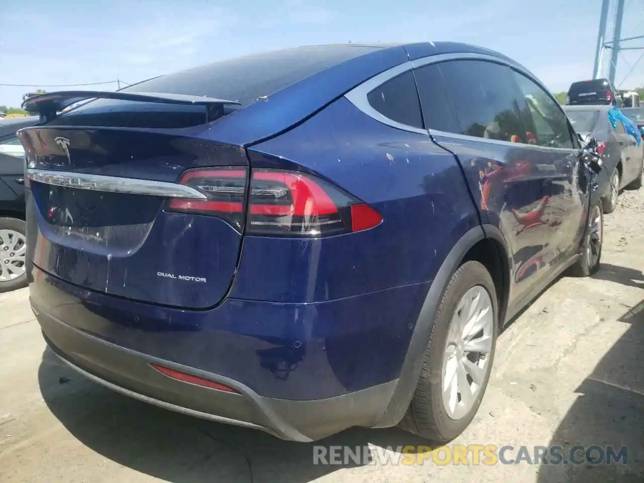 4 Фотография поврежденного автомобиля 5YJXCBE22MF311318 TESLA MODEL X 2021