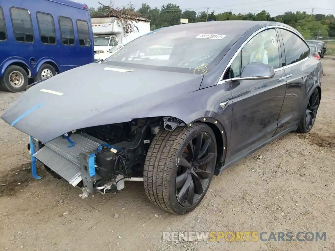 2 Photograph of a damaged car 5YJXCBE23MF311618 TESLA MODEL X 2021