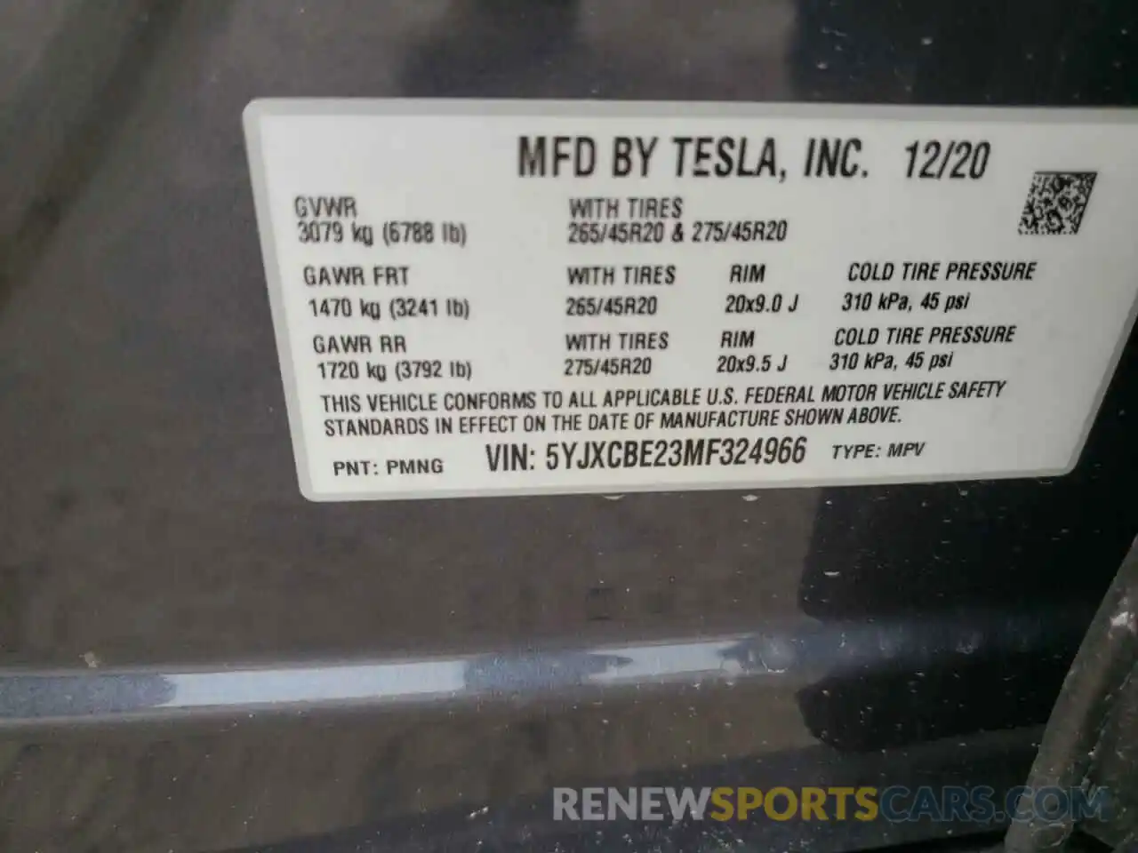 10 Photograph of a damaged car 5YJXCBE23MF324966 TESLA MODEL X 2021