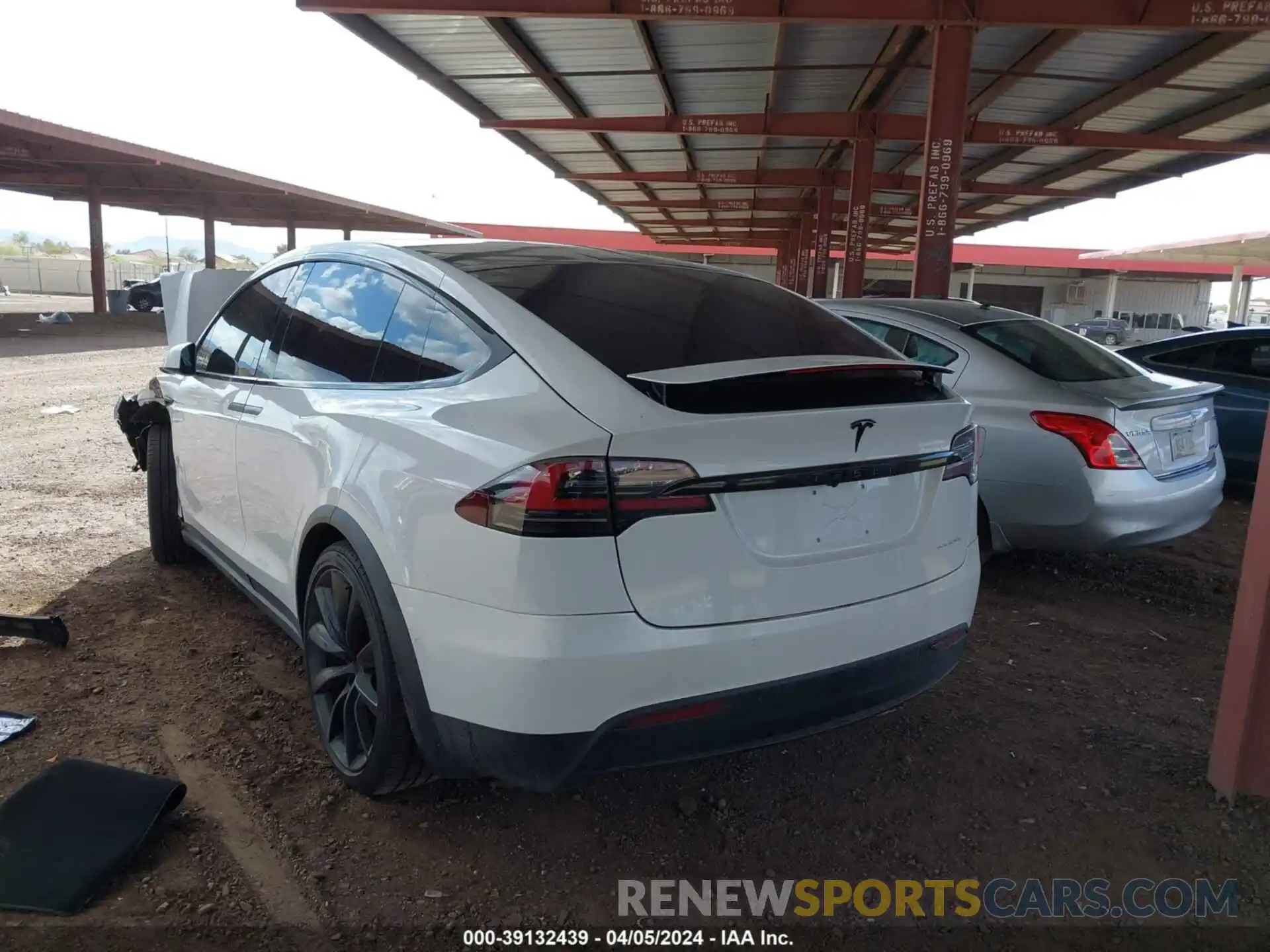 3 Фотография поврежденного автомобиля 5YJXCBE26MF325111 TESLA MODEL X 2021