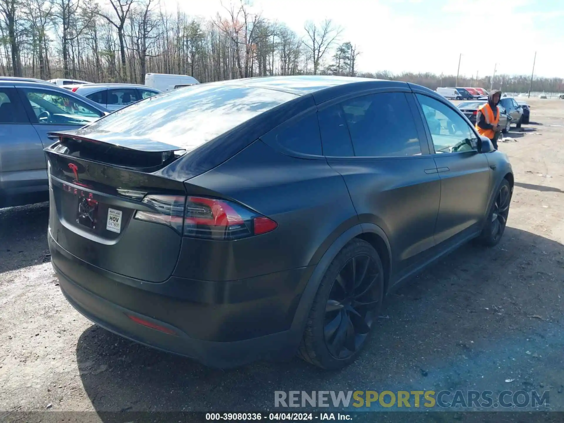 4 Фотография поврежденного автомобиля 5YJXCBE27MF319625 TESLA MODEL X 2021