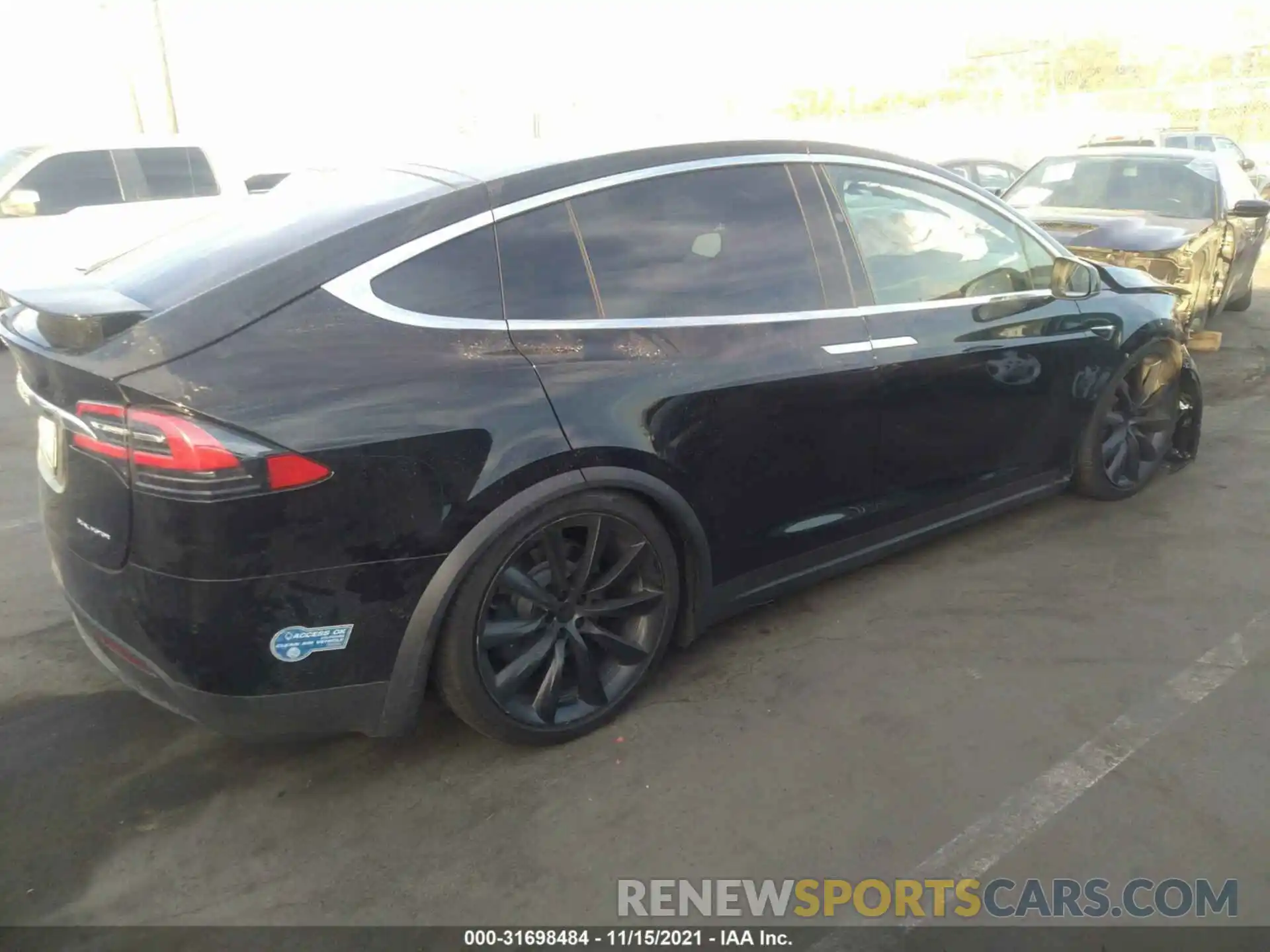 4 Фотография поврежденного автомобиля 5YJXCBE28MF325160 TESLA MODEL X 2021