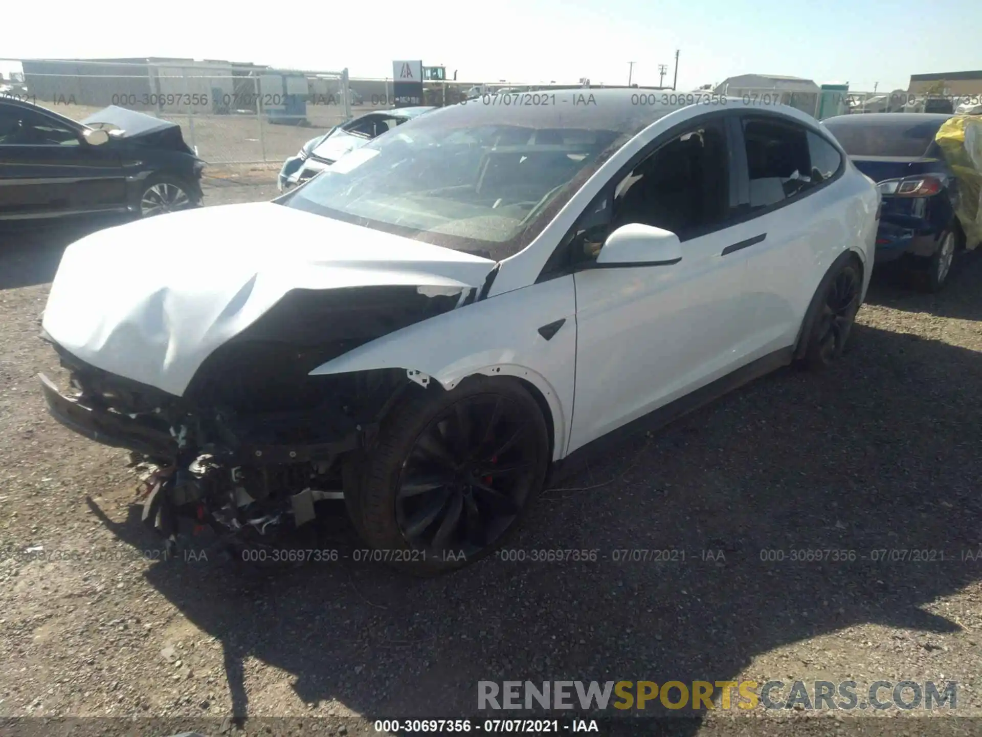 2 Photograph of a damaged car 5YJXCBE42MF323924 TESLA MODEL X 2021