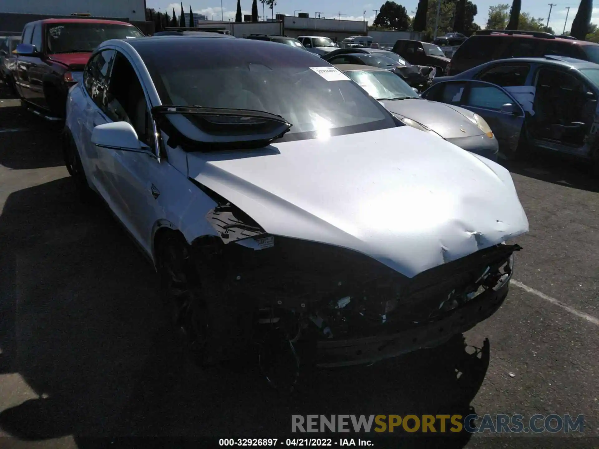 1 Photograph of a damaged car 5YJXCBE45MF325375 TESLA MODEL X 2021