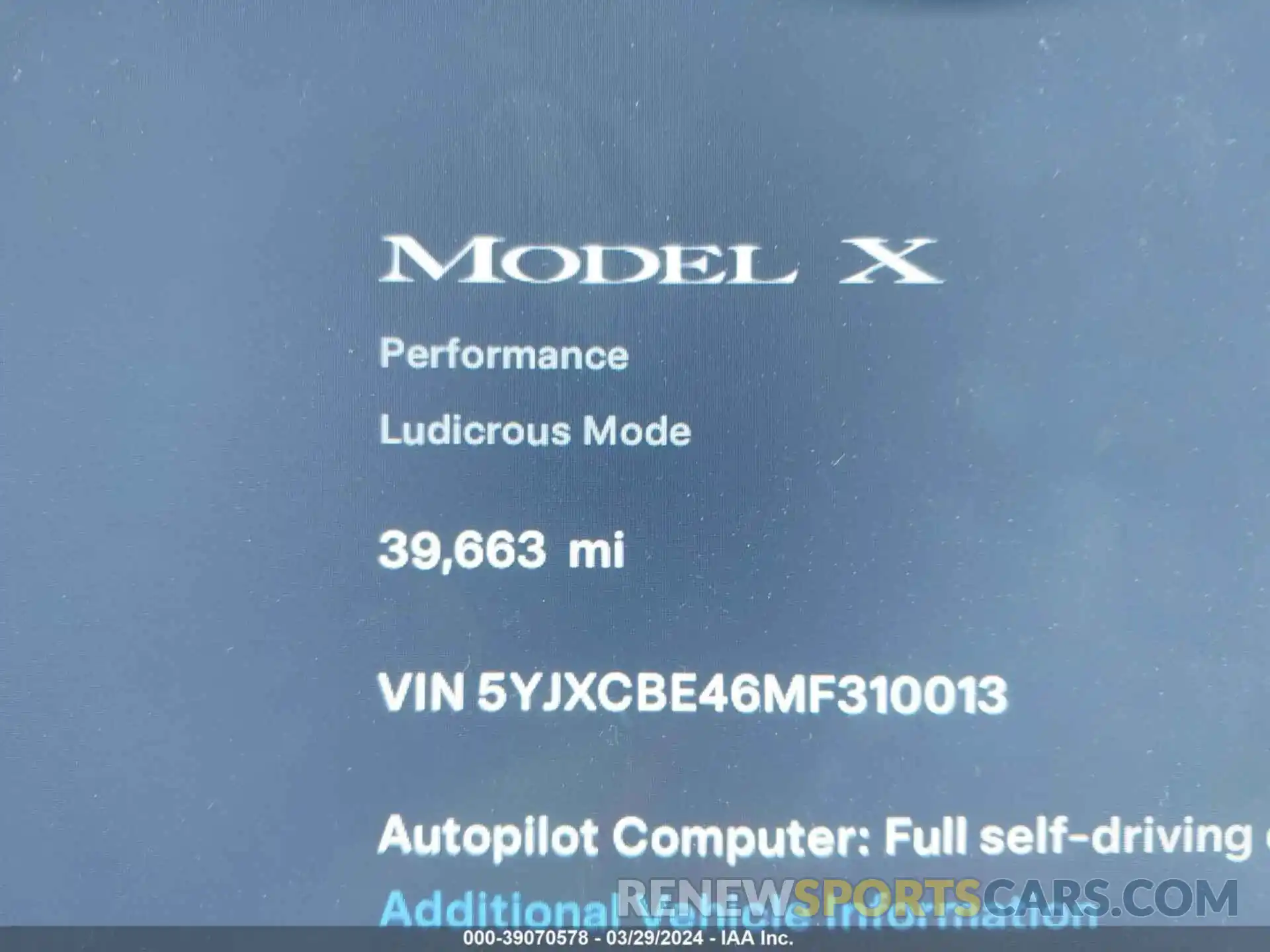 7 Фотография поврежденного автомобиля 5YJXCBE46MF310013 TESLA MODEL X 2021