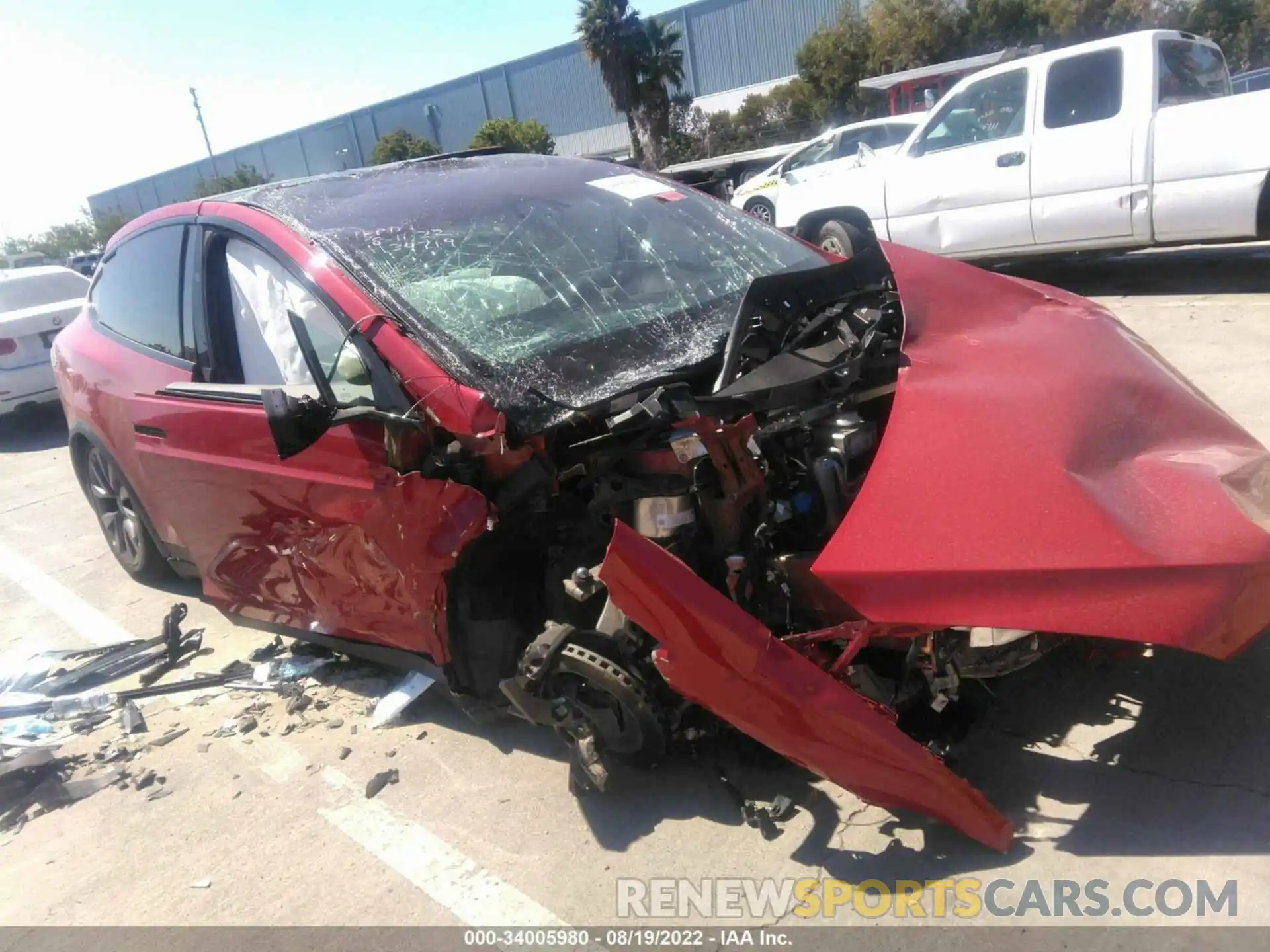 1 Photograph of a damaged car 5YJXCBE58MF326917 TESLA MODEL X 2021