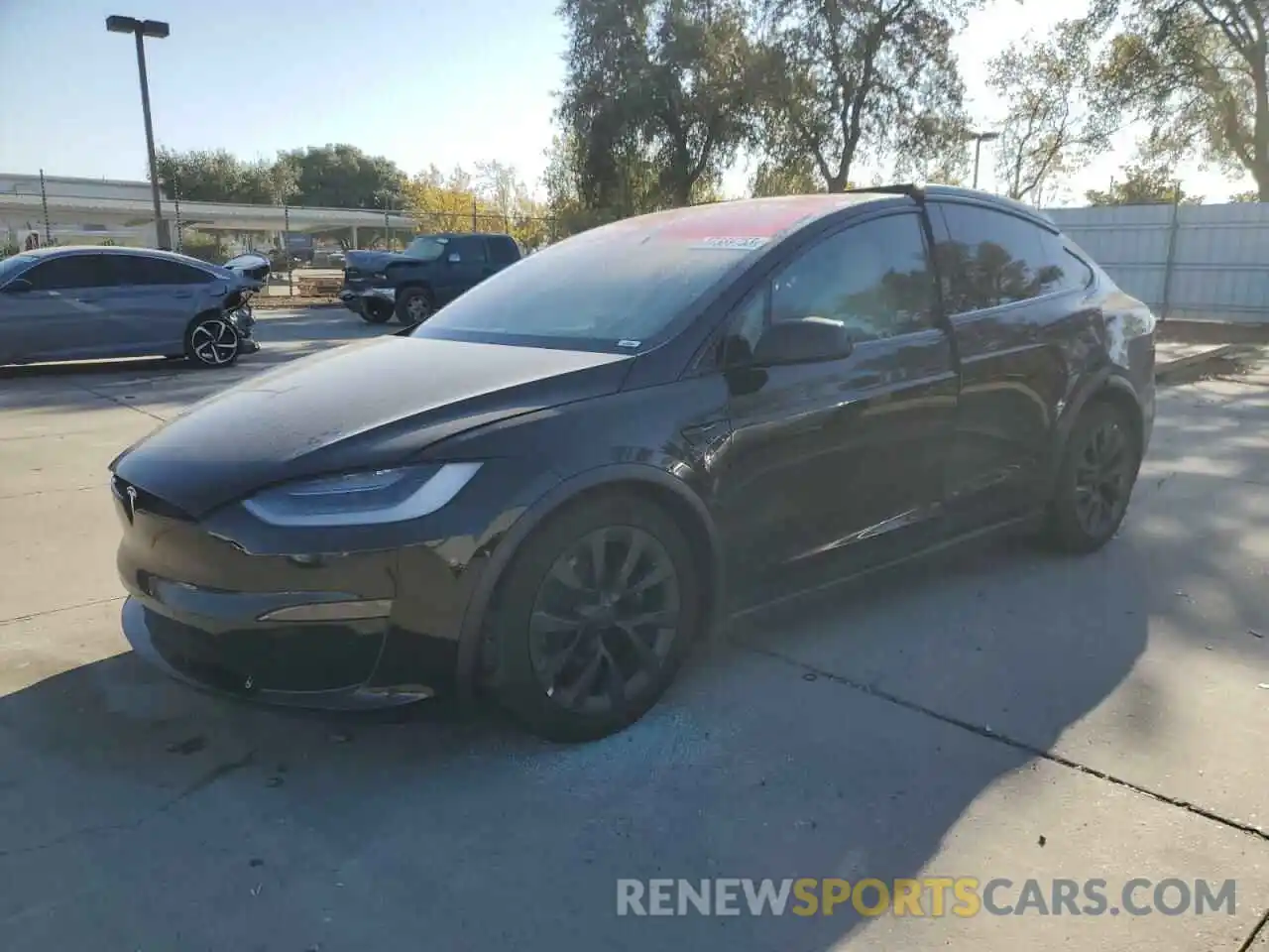 1 Photograph of a damaged car 5YJXCBE59MF326893 TESLA MODEL X 2021