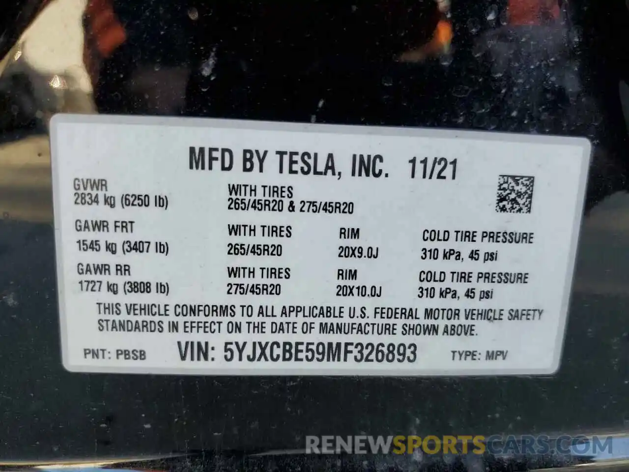 13 Фотография поврежденного автомобиля 5YJXCBE59MF326893 TESLA MODEL X 2021