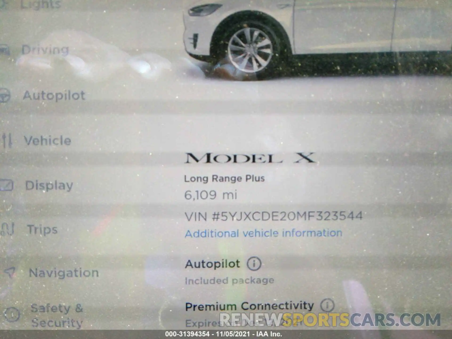 7 Photograph of a damaged car 5YJXCDE20MF323544 TESLA MODEL X 2021