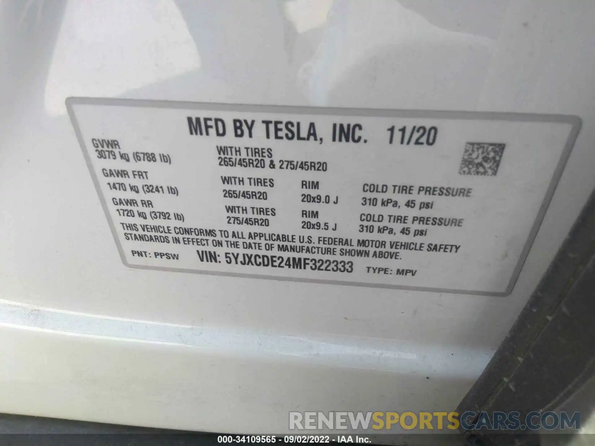 9 Photograph of a damaged car 5YJXCDE24MF322333 TESLA MODEL X 2021