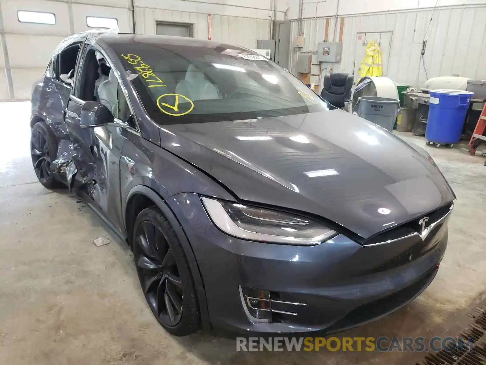 1 Photograph of a damaged car 5YJXCDE25MF319537 TESLA MODEL X 2021