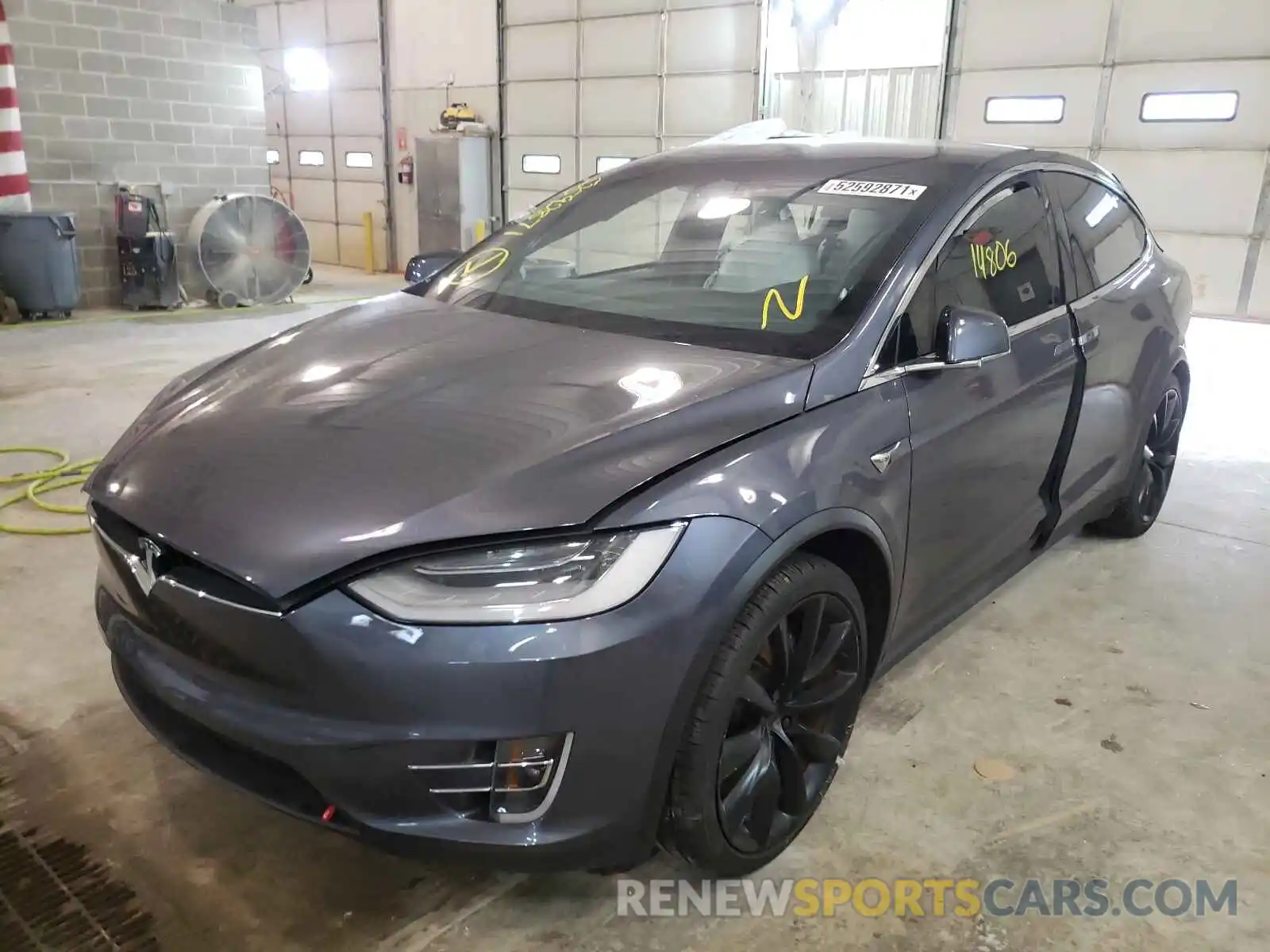 2 Photograph of a damaged car 5YJXCDE25MF319537 TESLA MODEL X 2021