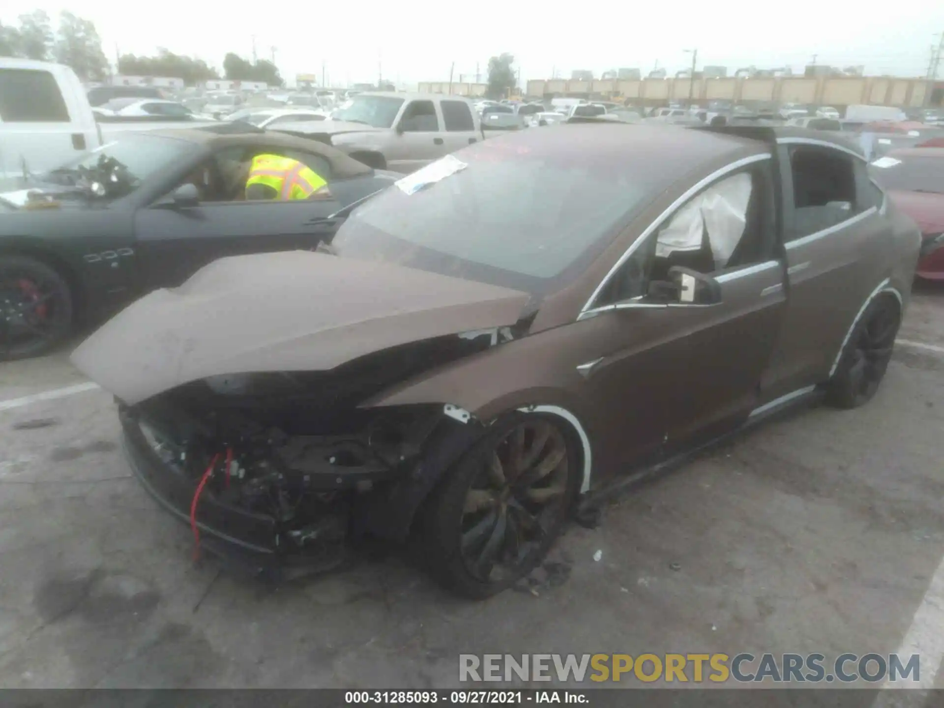 2 Photograph of a damaged car 5YJXCDE25MF325189 TESLA MODEL X 2021