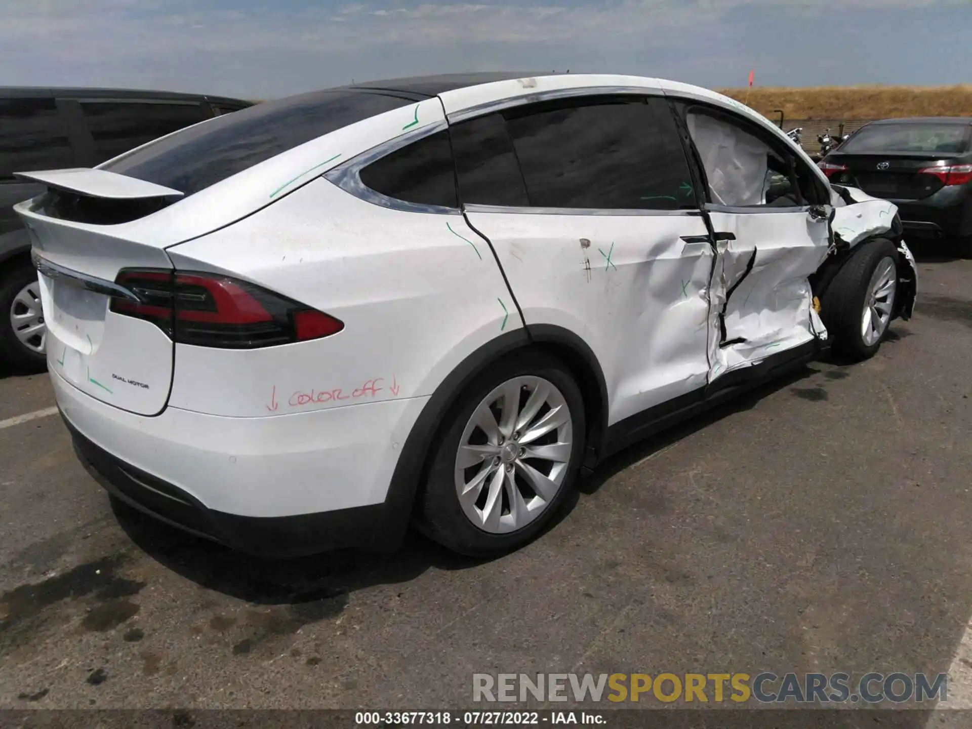 4 Фотография поврежденного автомобиля 5YJXCDE2XMF322529 TESLA MODEL X 2021