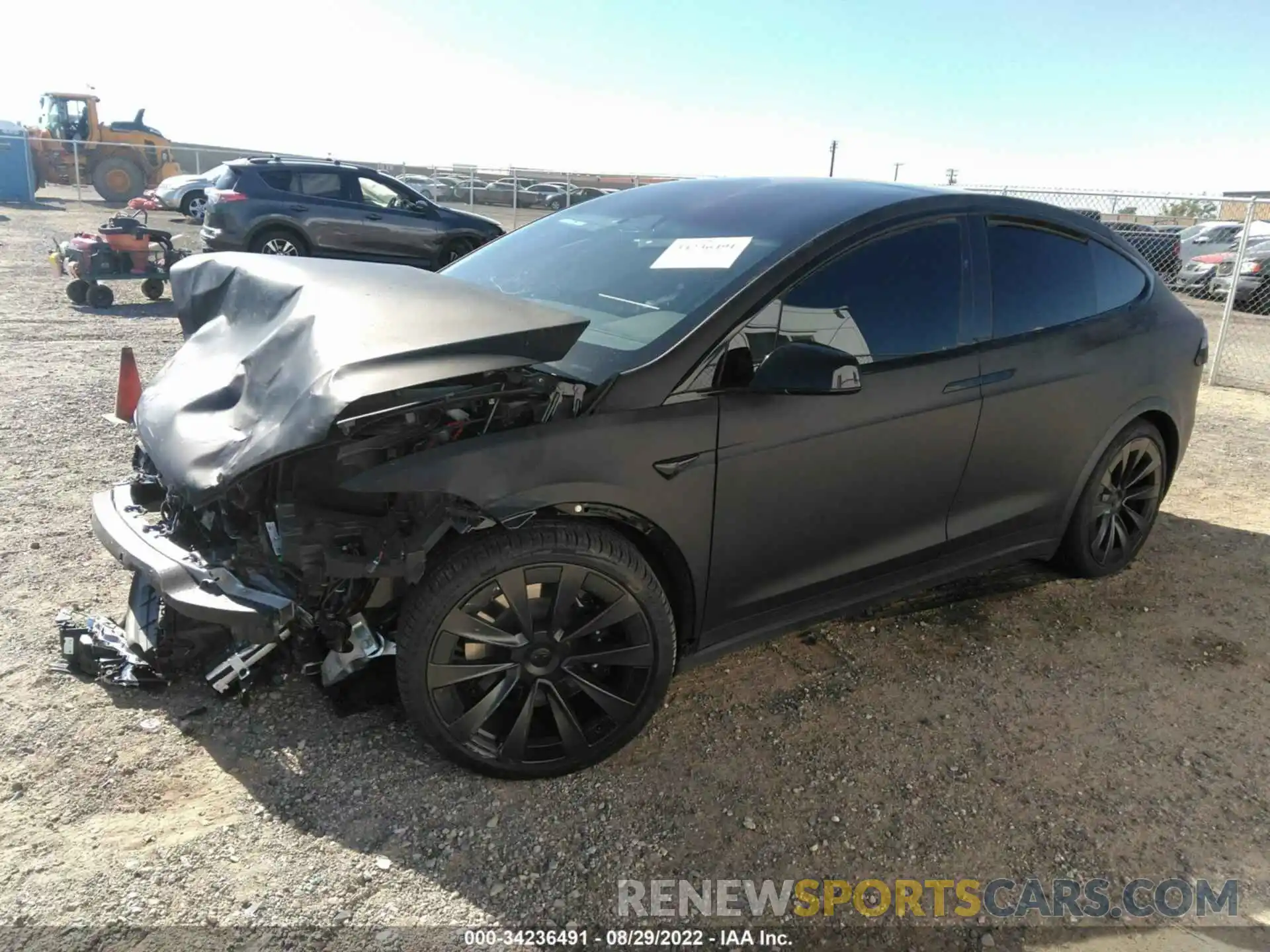 2 Photograph of a damaged car 7SAXCAE56NF349515 TESLA MODEL X 2022