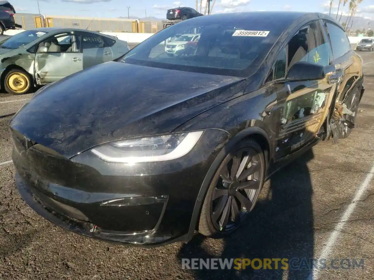 2 Photograph of a damaged car 7SAXCBE51NF329405 TESLA MODEL X 2022