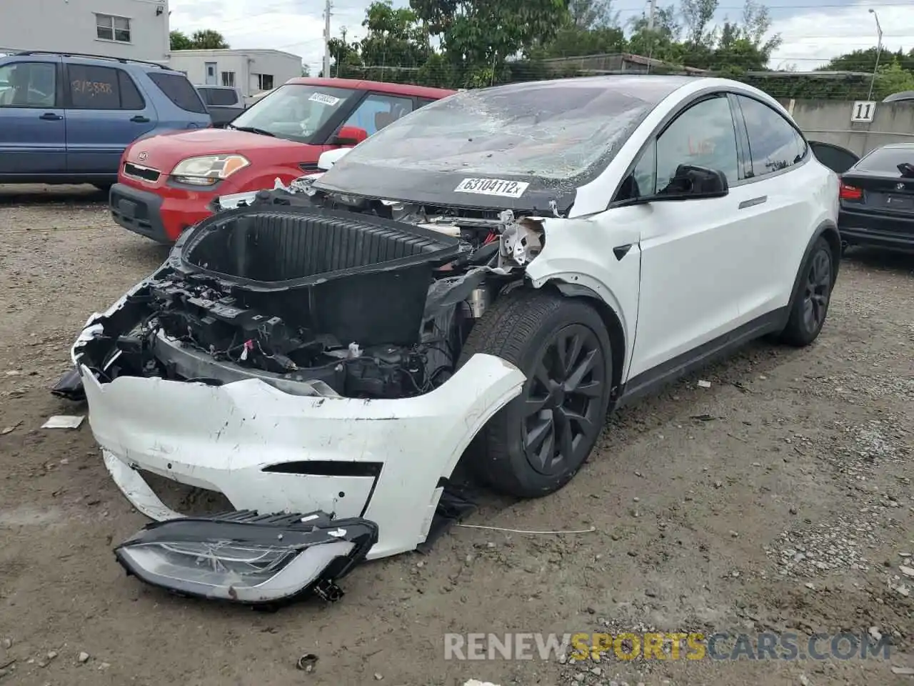 2 Photograph of a damaged car 7SAXCBE58NF332978 TESLA MODEL X 2022