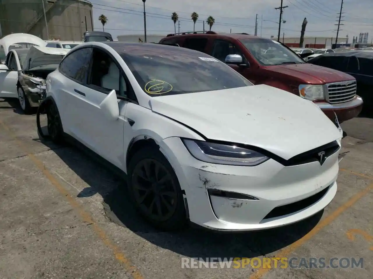 1 Photograph of a damaged car 7SAXCBE61NF349324 TESLA MODEL X 2022