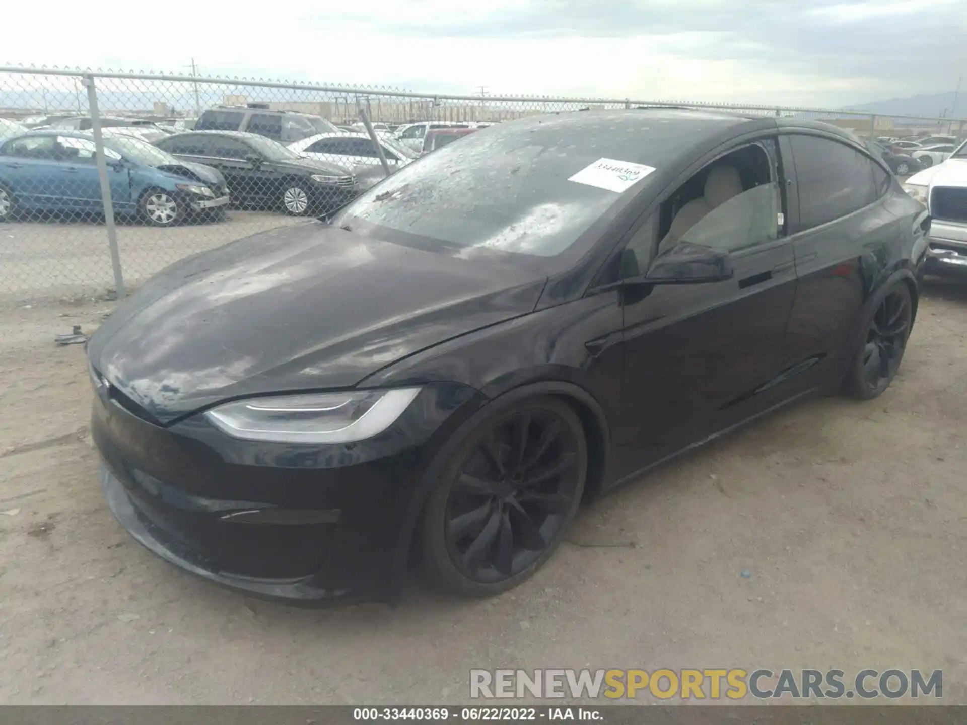 2 Photograph of a damaged car 7SAXCBE63NF337305 TESLA MODEL X 2022