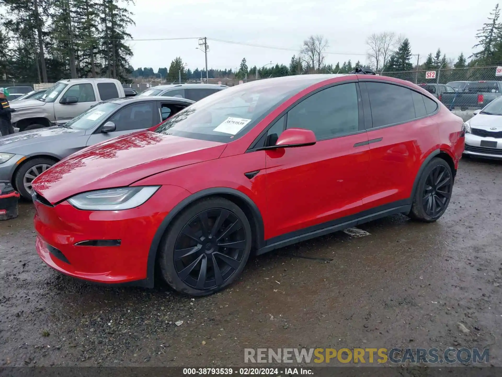 2 Photograph of a damaged car 7SAXCBE65NF358298 TESLA MODEL X 2022