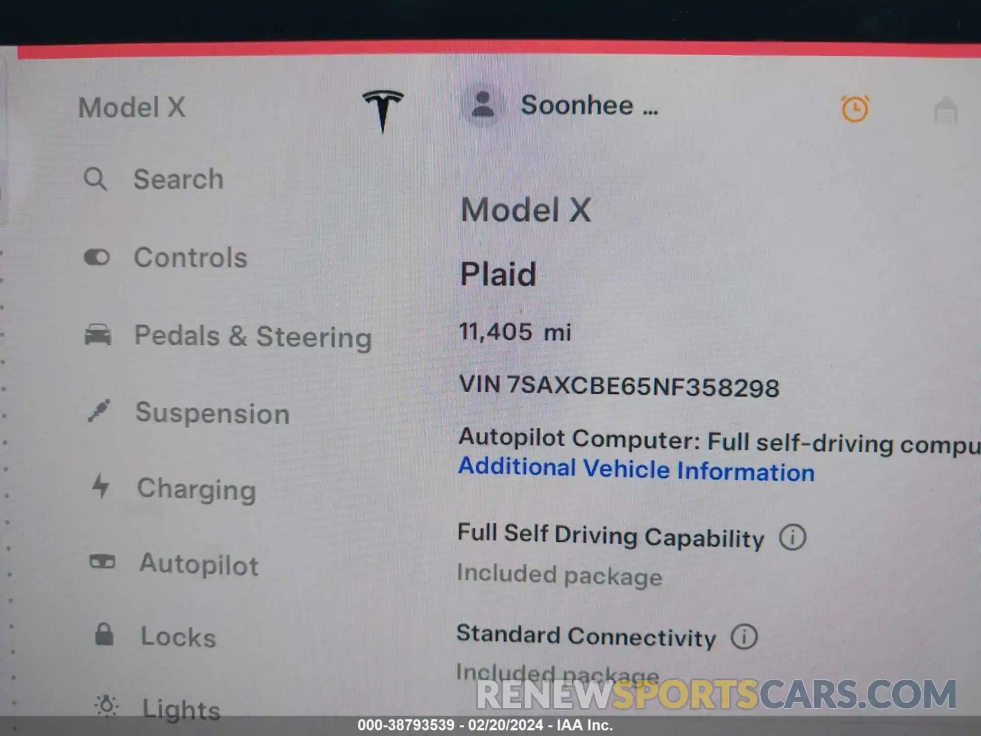 7 Photograph of a damaged car 7SAXCBE65NF358298 TESLA MODEL X 2022