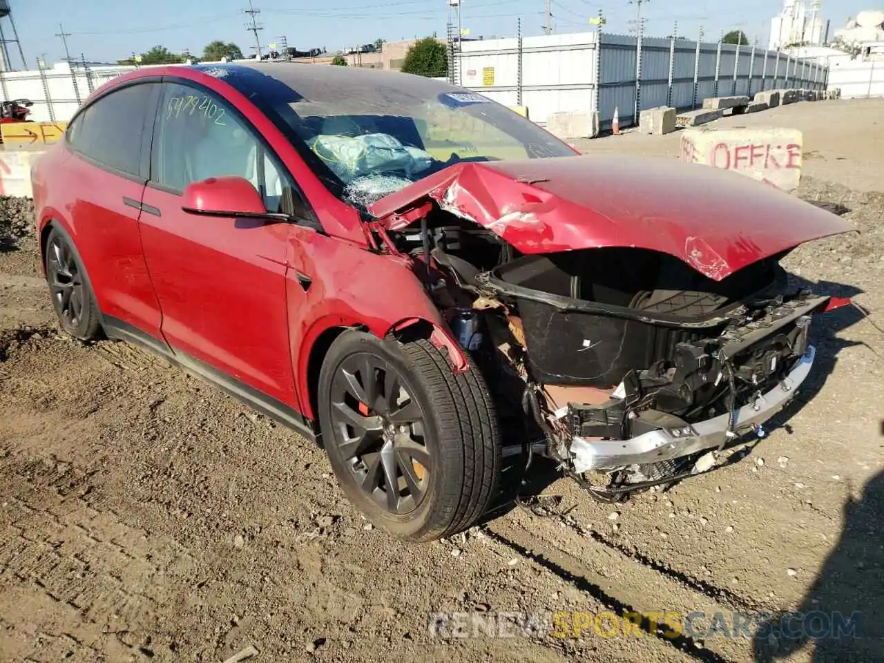 1 Photograph of a damaged car 7SAXCBE66NF342742 TESLA MODEL X 2022