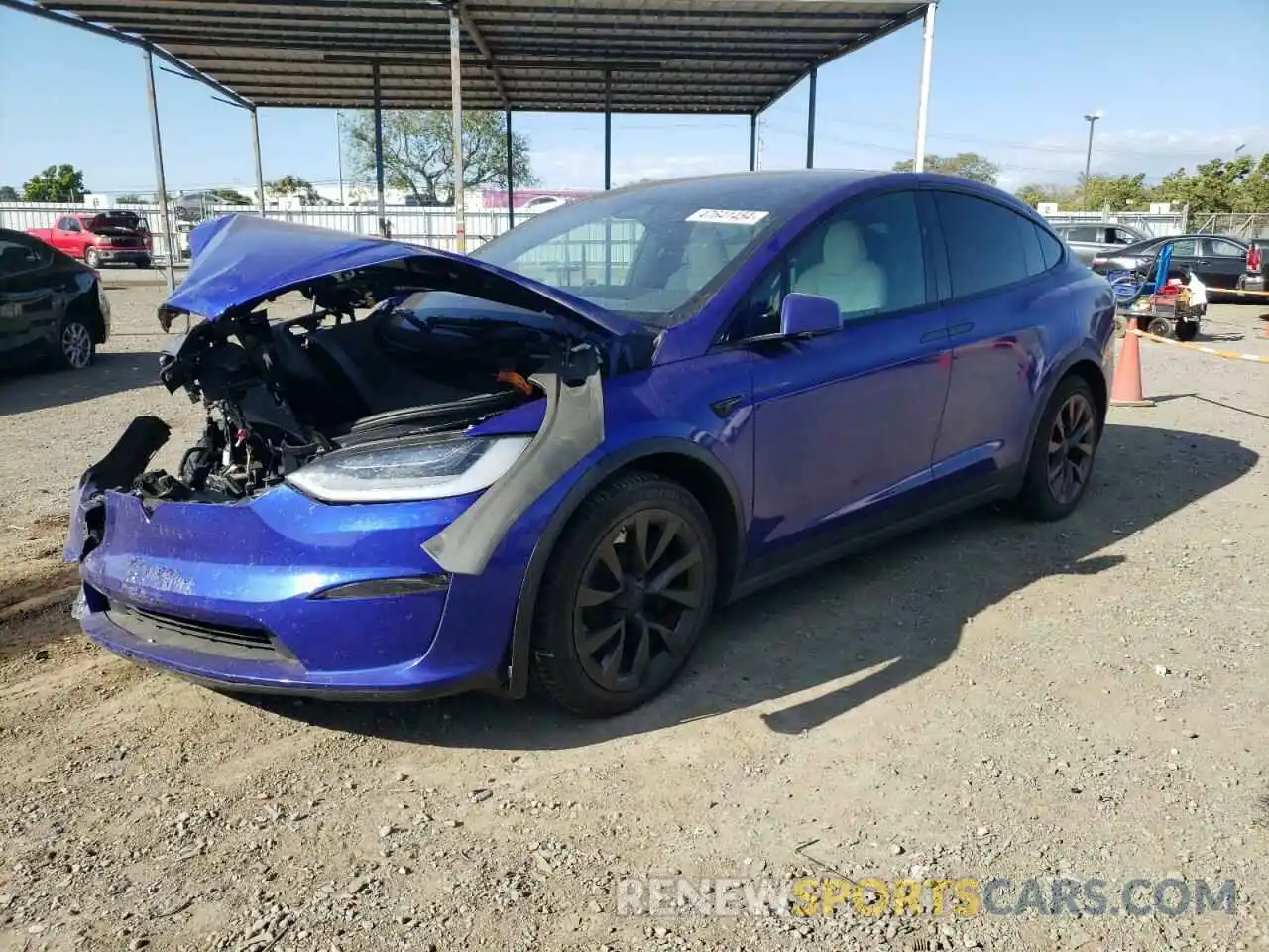 1 Photograph of a damaged car 7SAXCBE67NF331653 TESLA MODEL X 2022