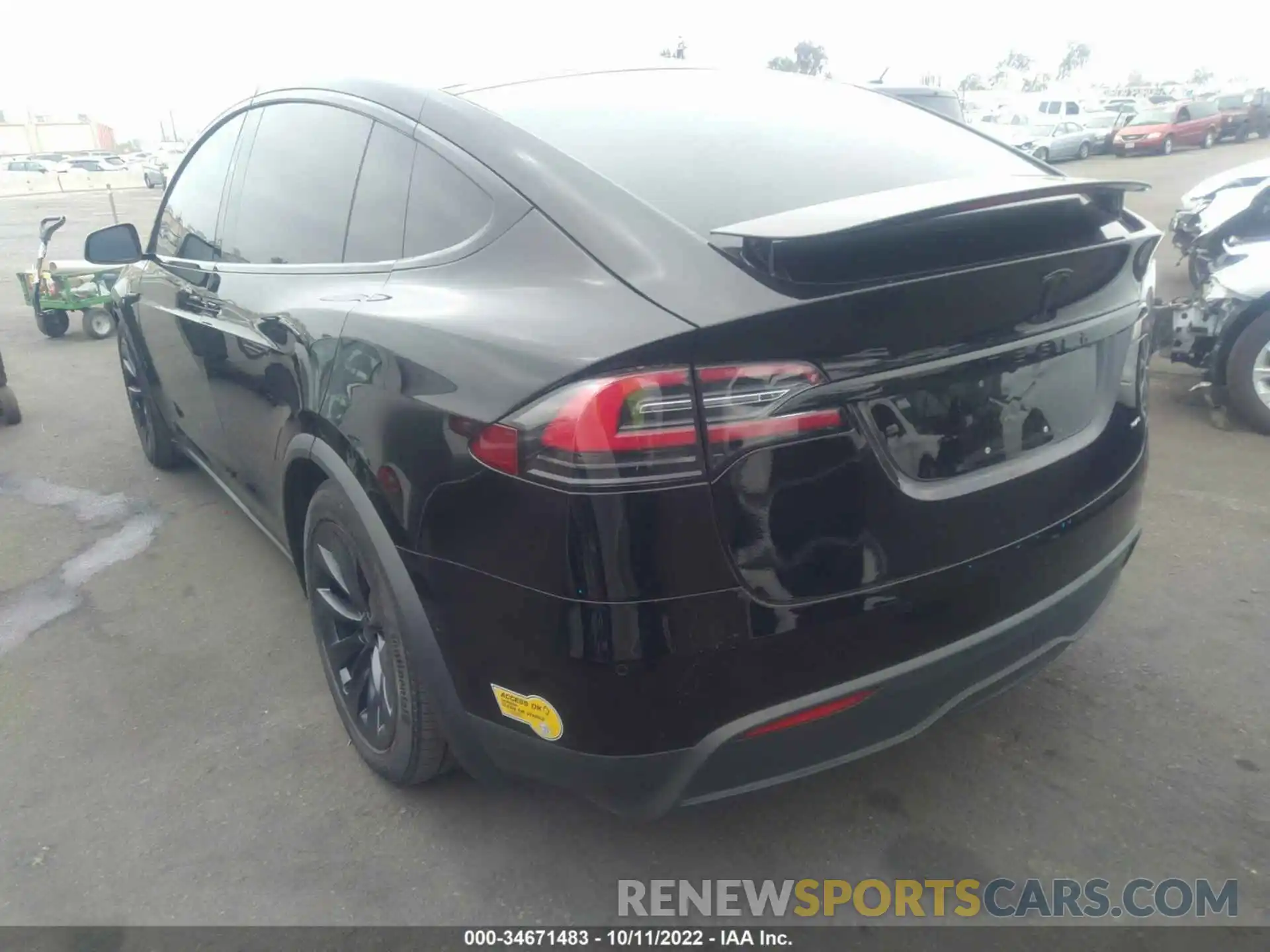 3 Photograph of a damaged car 7SAXCBE69NF329483 TESLA MODEL X 2022