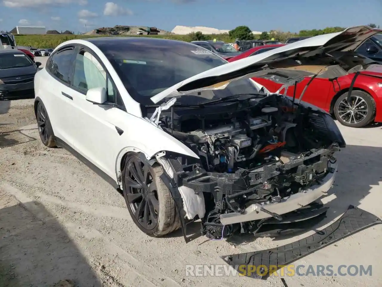 1 Photograph of a damaged car 7SAXCBE69NF332223 TESLA MODEL X 2022