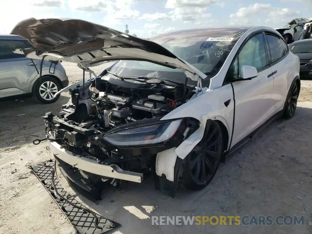 2 Photograph of a damaged car 7SAXCBE69NF332223 TESLA MODEL X 2022