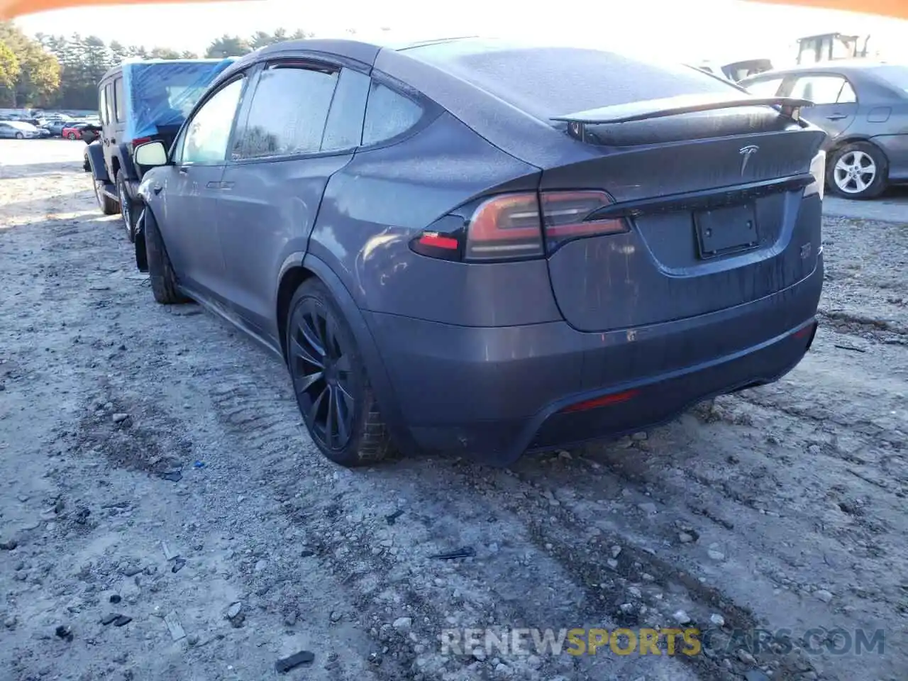 3 Photograph of a damaged car 7SAXCBE6XNF344056 TESLA MODEL X 2022