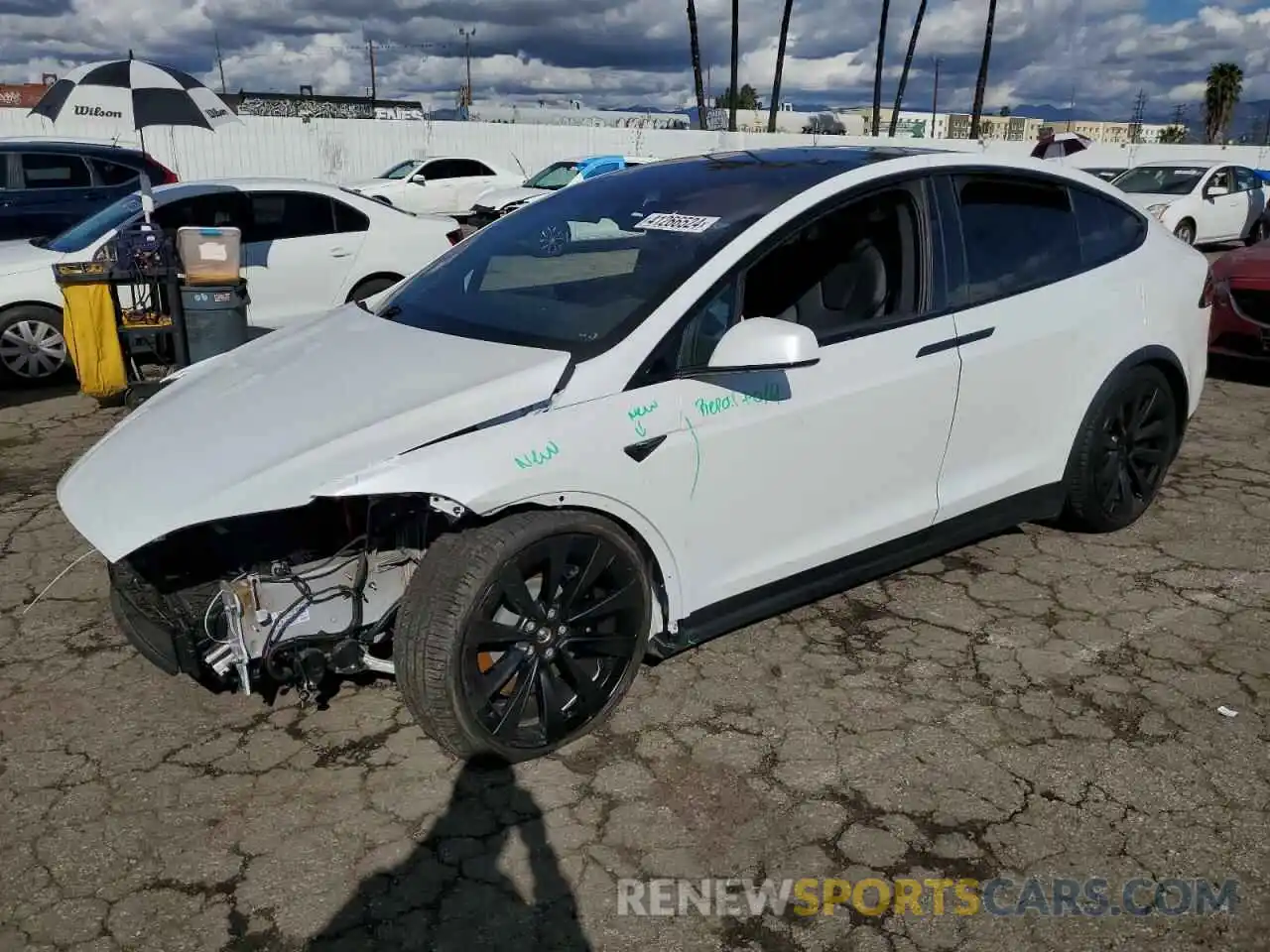 1 Photograph of a damaged car 7SAXCBE56PF378957 TESLA MODEL X 2023