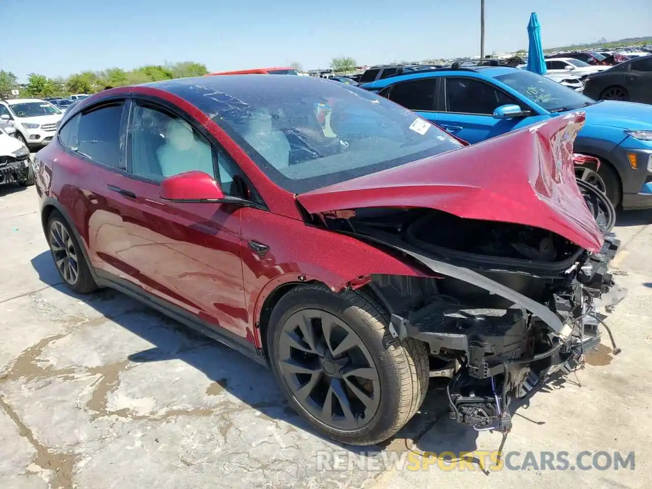 4 Photograph of a damaged car 7SAXCBE5XPF410521 TESLA MODEL X 2023