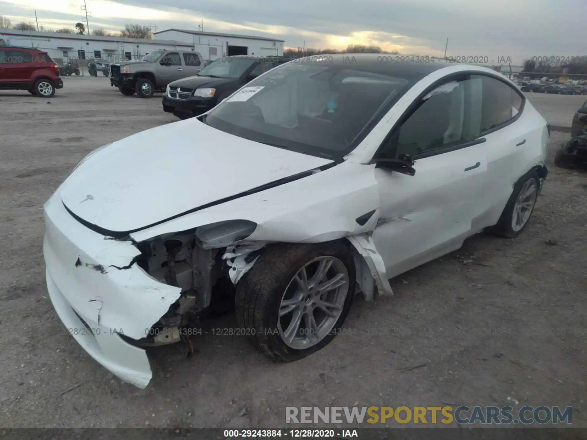 2 Photograph of a damaged car 5YJYGDEE0LF006249 TESLA MODEL Y 2020